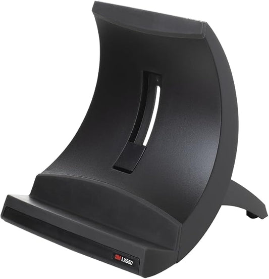 3M Vertical Notebook Computer Riser With Cable Management, 9" X 12" X 6.5" To 9.5", Black/charcoal Gray, Supports 20 Lbs