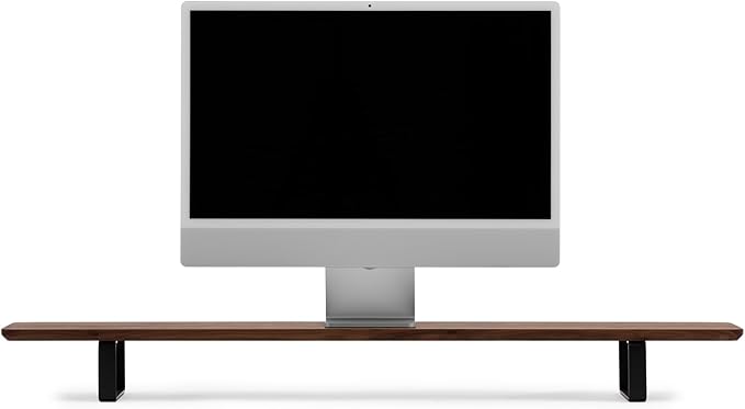 Oakywood Dual Monitor Stand - Handmade in EU - Natural Wood Monitor Stand Riser - Laptop Accessories ??220 lbs (100 kg) Capacity - 41.3"x9" (105x23 cm) ??100% Natural Walnut Wood