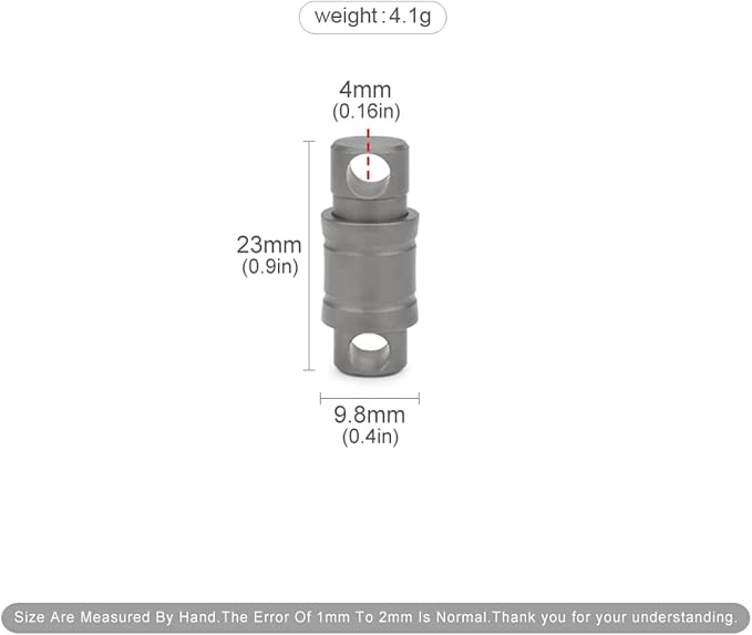 Titanium Quick Release Keychain, 360° Swivel Key Ring Clip with Double-End Lock, Heavy Duty EDC Key Holder for Men