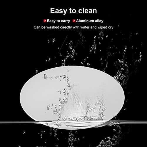 Silver Aluminum Alloy Computer Screen Monitor Turntable StandRotating Swivel Base, 360° Rotation Monitor Swivel Base for Disply Rotating Mount Office Supplies
