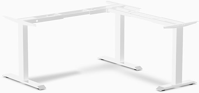 Desky Zero Fixed L-Shape Desk Frame ??Heavy-Duty Steel, Matte Black Finish, Supports Up to 440 lbs, Tool-Free Assembly, Adjustable Corner Configuration for Home & Office Setups