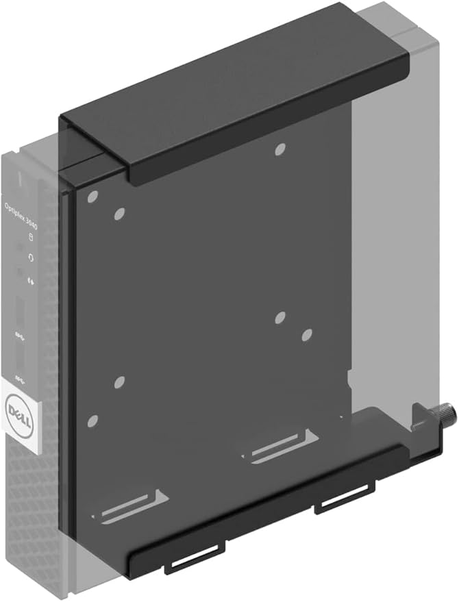 JINGCHENGMEI Wall Mount Compatible with Dell OptiPlex Micro Form Factor Case, VESA and Under Desk Available, Fits MFF 7070, 7060, 7050, 5070, 5060, 5050, 3040, 3046, 3050, 3060, 3070, 3080 and More