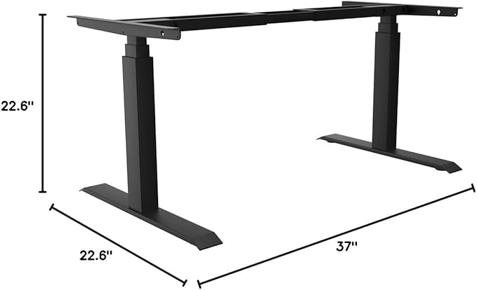 Desky Dual Motor Standing Desk Frame, Height Adjustable Electric Sit Stand Desk Base with Memory Presets, Heavy Duty Steel Frame for Home Office and Workstations ??White