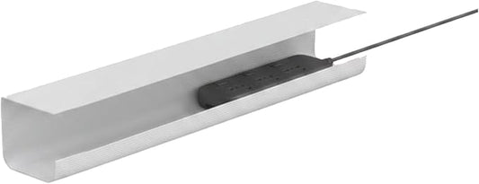Under Desk Cable Management Tray, No-Drill Cord Organizer for Power Strips & Wires, 15.7 x 3.9 x 3.5 Inch, PVC (1 Pack)