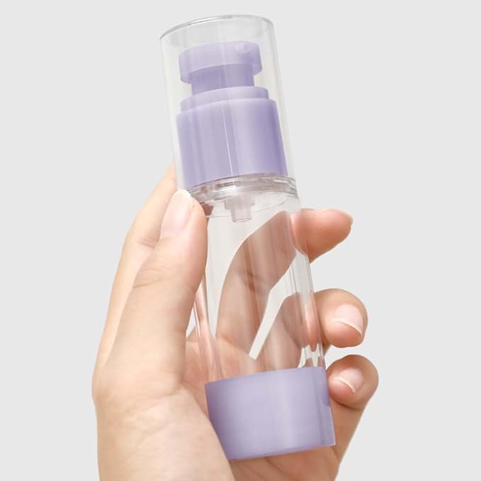 4 Pack Airless Pump Bottles, 1 oz Leakproof Travel Bottles with Pump for Toiletries, Small Empty Containers with Lids for Lotion Creams Serum Skin Care Shampoo Cosmetic Moisturizer Dispenser