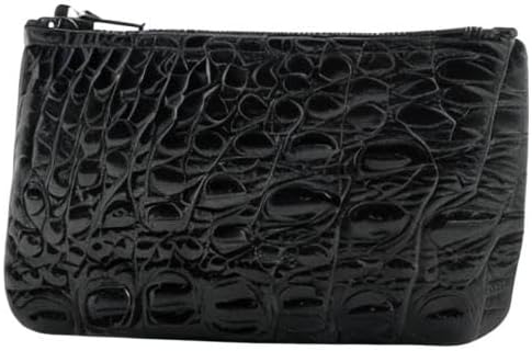 Genuine Leather Small Zipper Pouch Coin Purse for Women Change Holder for Men Size 4 x2.5 Made in U.S.A