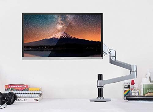 XSJ8013C Aluminum Alloy Ultra Long Arm LED LCD Monitor Holder Table Clamping Full Motion Monitor Mount Support (Silver)
