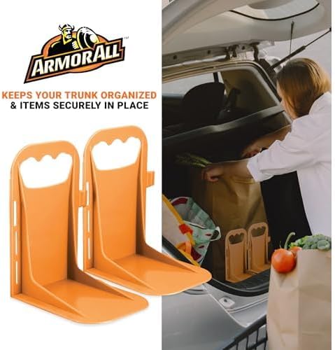 Armor All Trunk Cargo Blocks, Cargo Dividers, Trunk Dividers, Hook & Loop Trunk Organizer Blocks to Hold Cargo in Place, Cargo Containment System for Cars, Trucks, SUVs, Vans, 4 Pieces