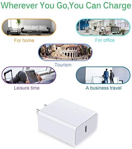 USB C Wall Charger, 18W PD 3.0 Fast Charger Plug Box Power Adapter Type C Charging Block Brick Cube for iPhone 13/SE/12 Mini/11 12 Pro/12 Pro Max/XS/XR/X/8/8 Plus,Pad Pro,Samsung Galaxy S21 S20 Ultra