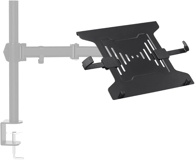 Monoprice Laptop Holder Attachment for Desk Mounts - Ideal for Work, Home, Office Laptops, Black - Workstream Collection