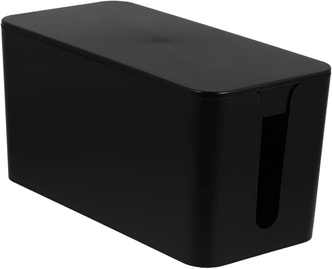 NUOBESTY 1pc Home Cable Organizer Box Opening Design Removable Cover and Smooth Corners for Cord Management Home Office and Hotel Settings