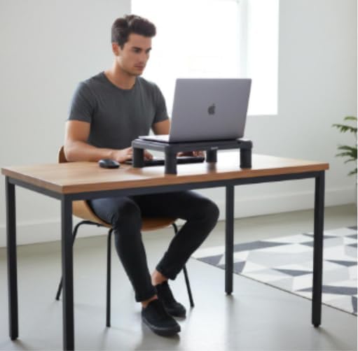 NGS Screen Stand ??Ergonomic Monitor Stand with 3 Adjustable Heights, Non-Slip Feet, Storage Space, ABS Plastic Resistant up to 20 kg, 38 x 24 x 11.5 cm