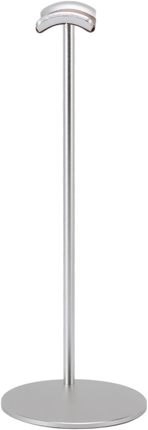 Headphone Stand,Headset Holder,Aluminum Alloy Earphone Stand with Supporting Bar,Solid Base for Most Headphones Size (Silver)