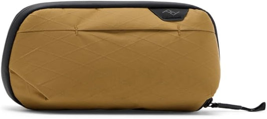 Peak Design Small Wash Pouch, Coyote, Ocean Edition, Travel Toiletry Bag, Upright or Hanging Dopp Kit with Pockets, Magnetic Toothbrush Pocket, Wide UltraZip Opening, Toiletry Bag for Men and Women