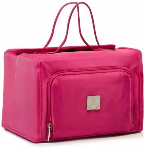 ROYALFAIR Roll Up Makeup Bag, Waterproof Toiletry Bag for Women, Hanging Travel Organizer bags with Jewelry Organizer Compartment, Extra Large 4 Clear TSA Approved Pouches Cosmetic Makeup (pink)