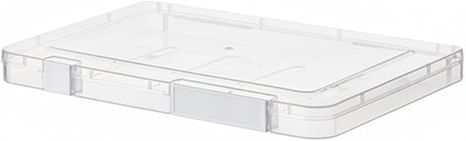 Easy-Access Stackable File Box with Lid, White PP Plastic Document Organizer for Legal Size Papers, Desktop Storage Bin (1 Pack)