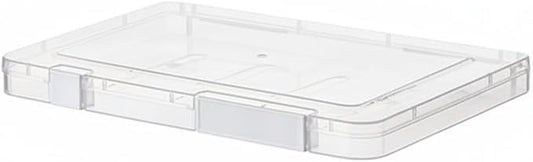 Easy-Access Stackable File Box with Lid, White PP Plastic Document Organizer for Legal Size Papers, Desktop Storage Bin (1 Pack)