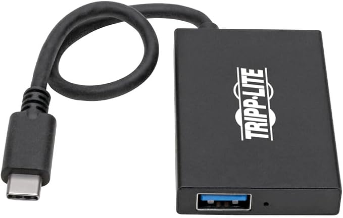 Tripp Lite Gen 1 USB-C Hub, Portable USB-C to USB-A Splitter for Charging and Data Transfer, Thunderbolt 3, 5 Gbps, 1.5 A, Aluminum (U460-004-4A-Al)