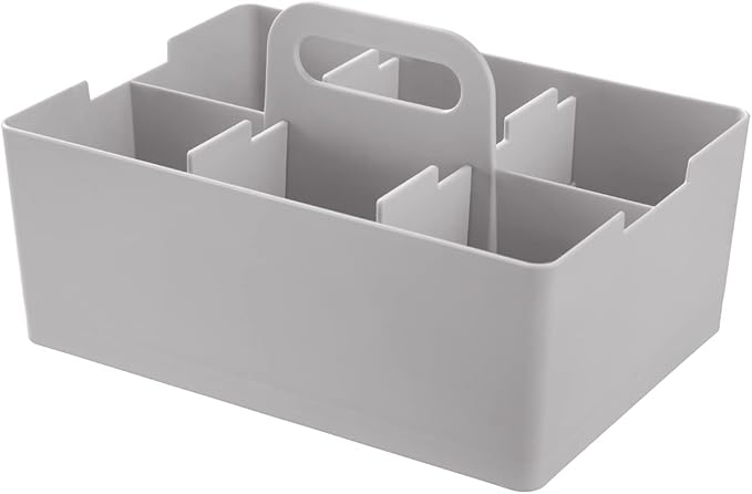 JEJ Astage Storage Box, Desk Tote, Desk Organizer, Stackable, Made in Japan, Light Gray, Width 10.2 x Depth 7.4 x Height 5.7 inches (26 x 18.8 x 14.5 cm)