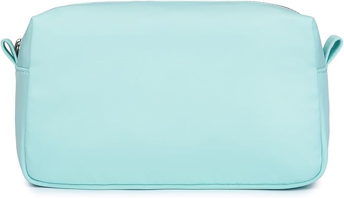Organizer Bag Lightweight Cosmetic Bag with Ring Clasp Perfect Travel Makeup Bag for Women nylon Stand Up Design (Mint Green/Nylon)