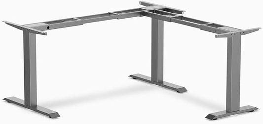 Desky Zero Fixed L-Shape Desk Frame ??Heavy-Duty Steel, Space Grey Finish, Supports Up to 440 lbs, Tool-Free Assembly, Adjustable Corner Configuration for Home & Office Setups