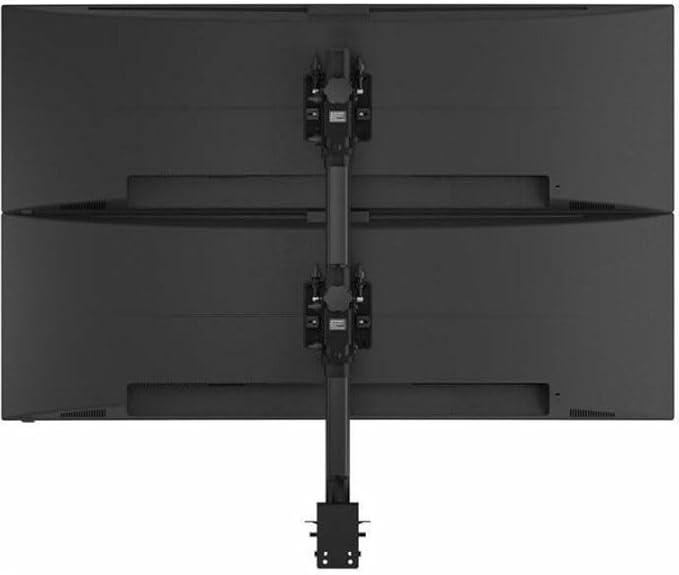 Atdec Desk Mount for Monitor, Display, Computer, Flat Panel Display, Curved Screen Display - Black - Landscape/Portrait