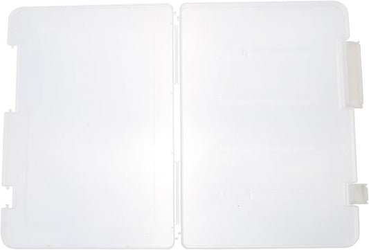 FOMIYES Document Storage Box A4 White File Storage Container with Dustproof Lid Office File Organizer for Desktop