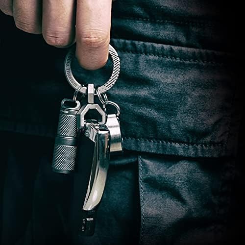 MecArmy Titanium 3pcs/4pcs/7pcs/18pcs Key Rings Keychain Large Small Split Rings