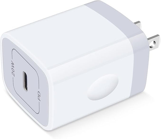 USB C Box Fast Charger Block for Samsung Galaxy A17 5G A16 A15/A54/A36/S25/S24FE/A13/A53/A03S/A23/A24/Z Fold7/S23/S22,iPhone 17 Pro Max/16/15,Pixel 10Pro/9a/8,20W Wall Charger Plug USB C Charger Brick