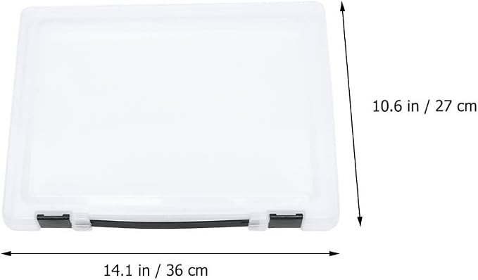 SECFOU Storage Box File Case with Black Buckle, Stackable Pp Document Storage Holder for Office and Bedroom, Easy to Use and Carry Paper Filling Organizer