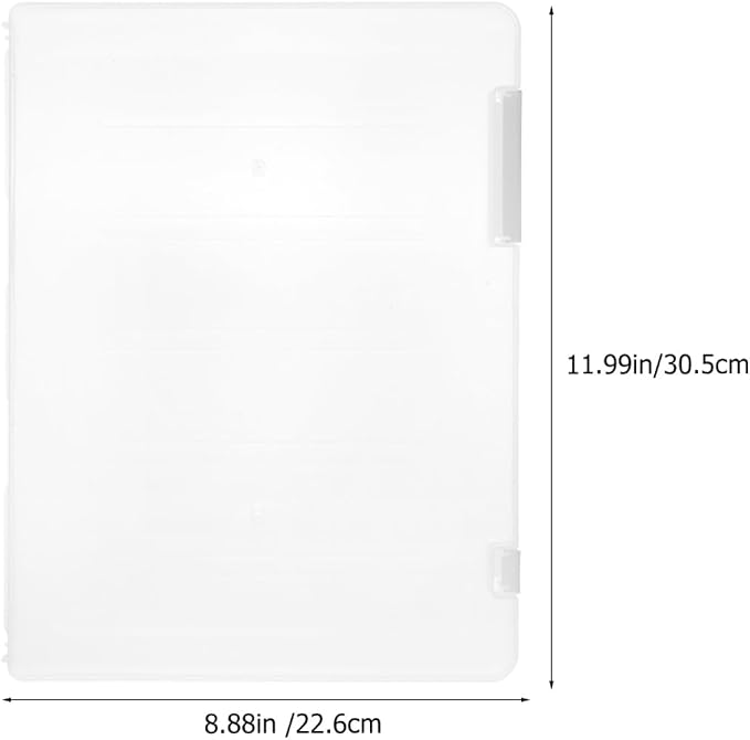 A4 File Storage Box with Lid, 2pcs White Desktop Document Organizer for Office, Contract and Receipt Filing, Stackable Office File Holder