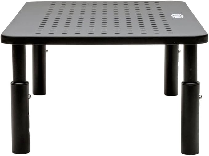 Tripp Lite Computer Monitor Stand, Adjustable Height, 14 x 9 in., Metal, Black (MR1411M)