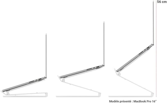 Twelve South Curve Flex | Ergonomic Height & Angle Adjustable Aluminum Laptop/MacBook Stand/Riser, fits 10"-17"