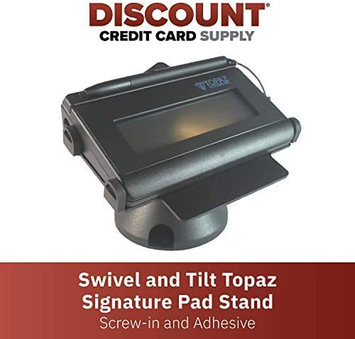 DCCStands Low Swivel and Tilt Topaz Signature Pad Stand, Screw-in and Adhesive