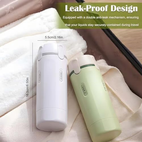 4-in-1 Travel Dispenser Bottle,4 Pack 30ML Travel Bottles for Toiletries, Leak Proof Travel Size Containers (Green)