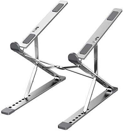 Adjustable Laptop Stand for Desk Portable Notebook Stand Aluminum Computer Holder for Desk Compatible with Lenovo，MacBook Air Pro, Dell XPS, HP，All 10-17.3?˜â€?Laptops-Silver