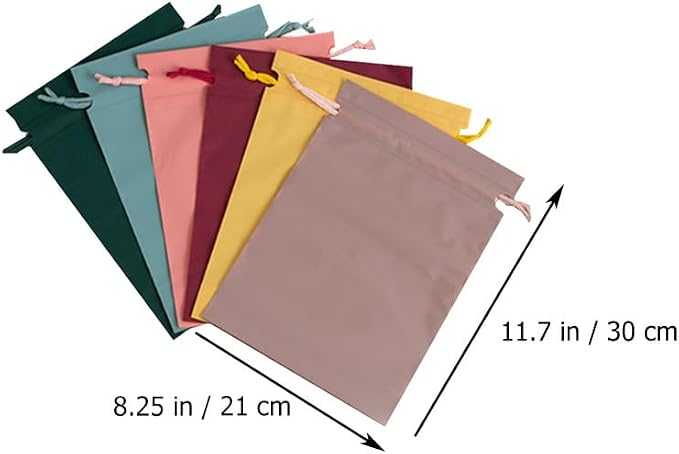 Waterproof Travel Shoe Bags Set of 6 Drawstring Storage Pouches for Shoes Clothes T-Shirts and Accessories 11.61 X 8.07 X 0.11 in Travel Organizer for Luggage Gym Camping Vacation
