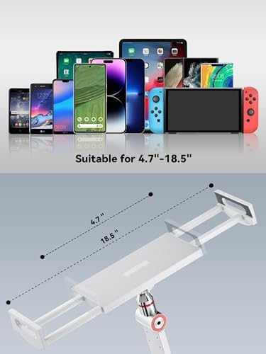Adjustable Tablet Stand for Desk - Portable Monitor Stand 360° Rotating and Foldable Tablet Holder, Mount for iPad, Samsung Galaxy Tab, Stable and Anti-Slip Design for Office, Home, and Kitchen
