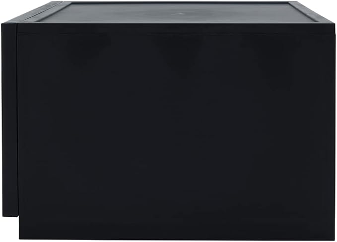 ASTAGE drawer block plastic bins stacking storage modular storage drawer home closet living office organizer with divider (Black, Medium C)