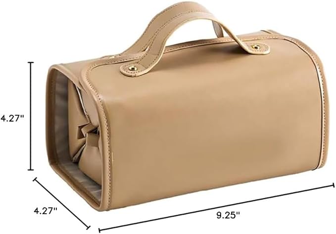 YDR Travel Makeup Bag,Capacity Cosmetic Bag for Women Portable Pouch Case Toiletry Bag 4-in-1 Roll-Up Makeup Bag Storage Organizer With 4 Detachable Removable