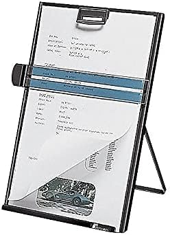 Fellowes Mfg. Co. Products - Metal Copyholder, Letter, 10-5/8"x8-3/8"x11-3/8", Black - Sold as 1 EA - Easel-style copyholder adjusts for appropriate viewing angle. Removable magnetic paper holder keeps copy securely in place on the metal stand. Feature...
