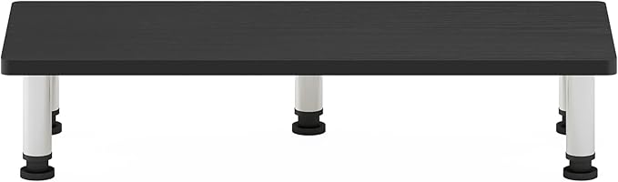 Furinno Turn-N-Tube Monitor Riser Stand, Americano, Stainless Steel Tubes