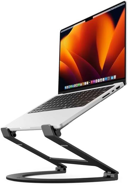Twelve South Curve Flex | Ergonomic Height & Angle Adjustable Aluminum Laptop/MacBook Stand/Riser, fits 10"-17"