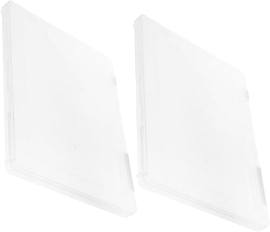 VALICLUD 2pcs White A4 File Organizer Boxes with Lid, Stackable Wear-resistant Document Storage Cases for Office Desktop Filing and Contract Organization