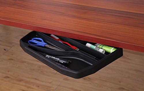 ApexDesk Screw-On Under Desk 360-Degree Swivel Drawer - Perfect Office Storage Accessory for Your Existing Standing Desk (Screw-On Desk Drawer - Black), (USD-1015-BLACK)