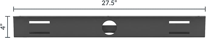 Desky Mini Cable Tray – Under Desk Wire Organizer with Mounting Screws, Compact Metal Cable Management Tray for Office Desks – Space Gray, 8 Plug