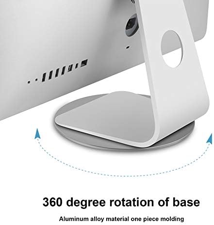 Silver Aluminum Alloy Computer Screen Monitor Turntable StandRotating Swivel Base, 360° Rotation Monitor Swivel Base for Disply Rotating Mount Office Supplies