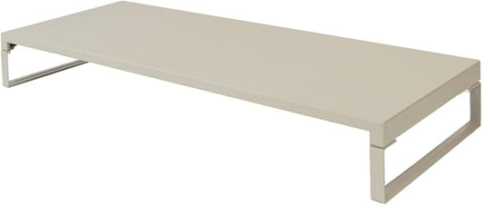 Lihit Lab AJA7332-116 Computer Stand, Monitor Stand, Desktop Stand, Width 23.2 x Depth 9.8 x Height 3.1 inches (59 x 25 x 8 cm), Low, Load Capacity: 33.1 lbs (15 kg), Matt Bezille