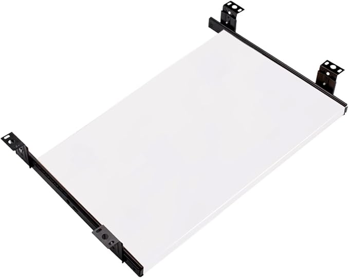 Under Desk Keyboard Tray Slide Out Height Adjustable 21/24/27x 10 Inch Pull Out Platform Computer Drawer Suitable for Office(E,60x27cm)