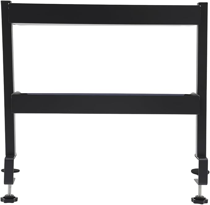 TFCFL Clamp-on Desk Shelf,2-Tier Shelving Unit for Desktop Accessories,Office Organization,Gaming Devices and Dresser Top Organization Storage (Black)